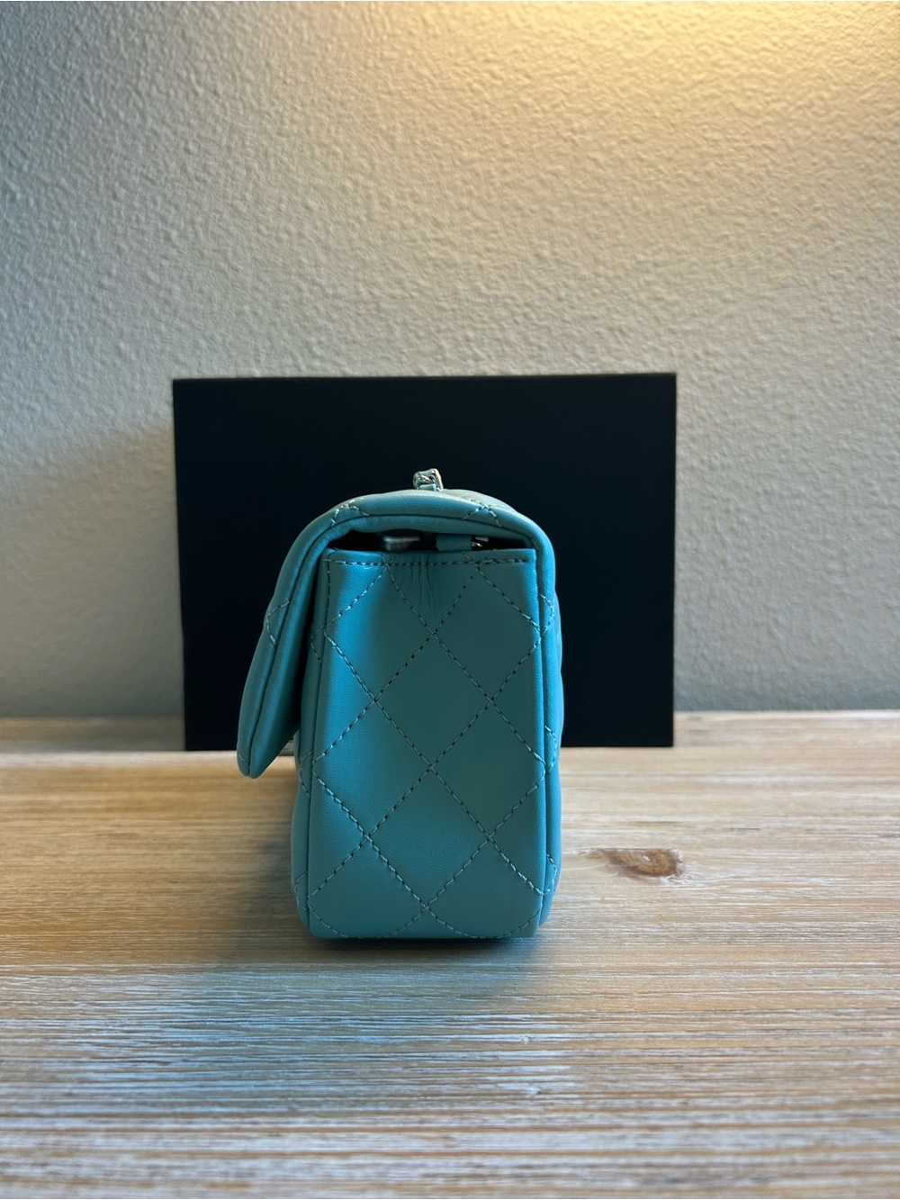 Mini Flap in Light Blue Lambskin - Picture 3 of 8